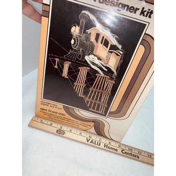NOS String Art Designer Kit 1980 Mountain Loco Train Railroad Locomotive Sealed - Picture 11 of 11